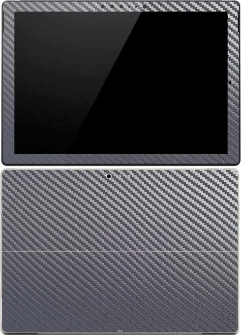 Silver Carbon Fiber Specialty Texture Material Surface Pro (2017) Skin